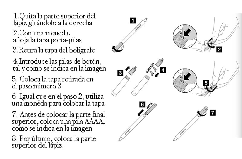Instrucciones lenoco active pen 2