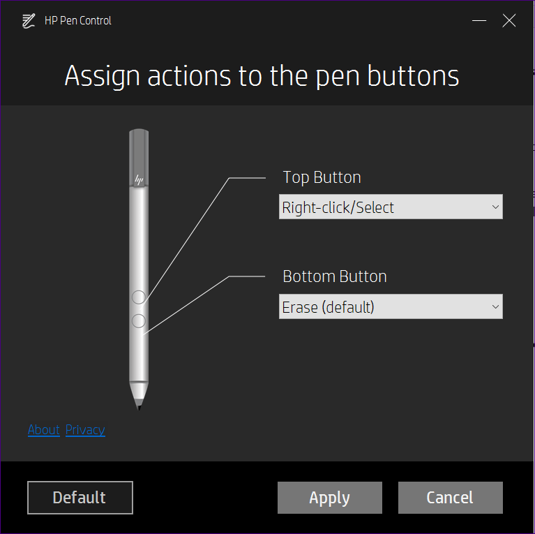 hp-active-pen configurar botones